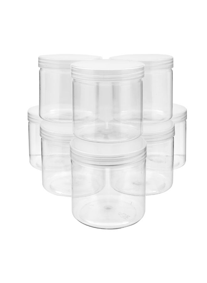 RR BRAND Plastic Slime Containers with Lids – Clear 12 oz, 8 Pack - Image 1